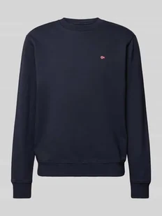 Sweter z dzianiny z wyhaftowanym logo - Swetry męskie - miniaturka - grafika 1