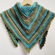 Apaszki i szaliki damskie - Ciepła zapinana apaszka kolorowa chustka z wełną merino - miniaturka - grafika 1