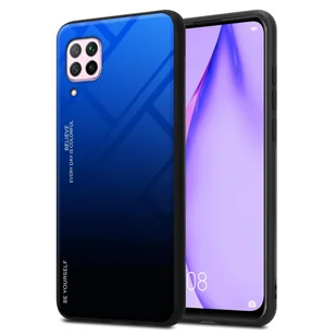 Pokrowiec Do Huawei NOVA 6 SE / P40 LITE / NOVA 7i Etui w NIEBIESKO - CZARNY TPU Obudowa Case Cover Plecki Ochronny Cadorabo - Etui i futerały do telefonów - miniaturka - grafika 1