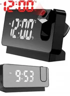 Zegary - Budzik Zegar Cyfrowy Elektroniczny Termometr Projektor Czasu Led Lustro - miniaturka - grafika 1