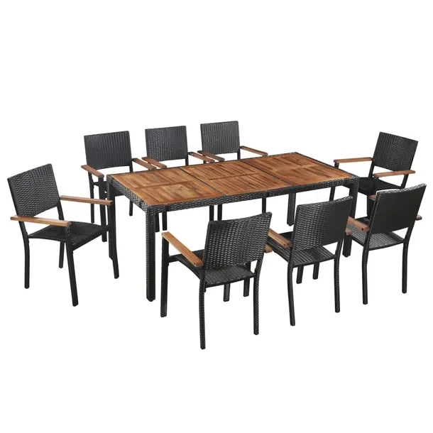 Zestaw mebli ogrodowych rattan PE 190x90x75 cm