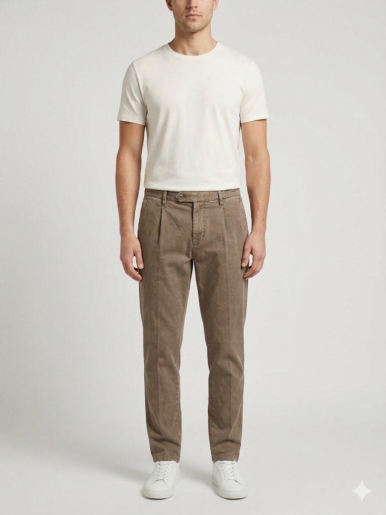 GUESS CASUAL MĘSKIE SPODNIE CHINOS KLASYCZNE BRĄZOWE 33 GŁA