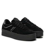 Sneakersy damskie - Sneakersy Tommy Jeans The Greenwich Flatform Elevated EN0EN02676 Czarny - miniaturka - grafika 1