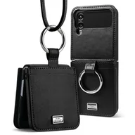 Etui i futerały do telefonów - Ringke Etui Signature Folio do Samsung Galaxy Z Flip 4 Czarny - miniaturka - grafika 1