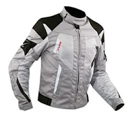 Odzież motocyklowa - A-pro Kurtka tekstylna na na motocykl, z ochraniaczami CE, na lato, szara, XXL - miniaturka - grafika 1