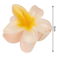 Ozdoby do włosów - KLAMRA KWIAT szczęka duża SPINKA do włosów kwiatek Kwiat Plumerii HAWAJSKA - miniaturka - grafika 1