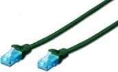 Kable miedziane - Digitus CAT 5e U-UTP patch cable PVC AWG 26/7 length 25m color green - miniaturka - grafika 1
