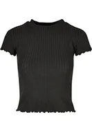 Koszulki i topy damskie - Urban Classics Ladies Short Rib Tee damska koszulka czarna Basics, Streetwear, czarny, 3XL - miniaturka - grafika 1