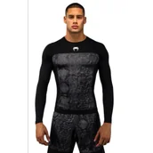 Kimona, stroje i obuwie - Venum Rashguard Długi Rękaw Long Sleeve G-Fit Scales Black/Grey - miniaturka - grafika 1