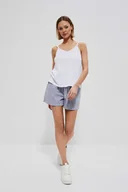 Spodenki damskie - Bawełniane szorty w paski-XS - miniaturka - grafika 1