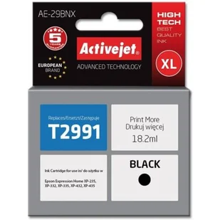 ActiveJet Tusz AE-29BNX (do drukarki Epson, zamiennik 29XL T2991 supreme 18,2ml czarny Chip) EXPACJAEP0270 - Tusze zamienniki - miniaturka - grafika 1