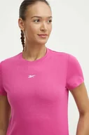 Koszulki sportowe damskie - Reebok t-shirt treningowy ID TRAIN kolor różowy 100076264 - miniaturka - grafika 1