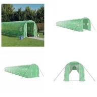 Szklarnie ogrodowe - vidaXL Szklarnia z ramą stalową zielona 40 m² 20x2x2 m - Szklarnia - Szklarnie - Tunel foliowy - Szklarnia wolnostojąca - miniaturka - grafika 1