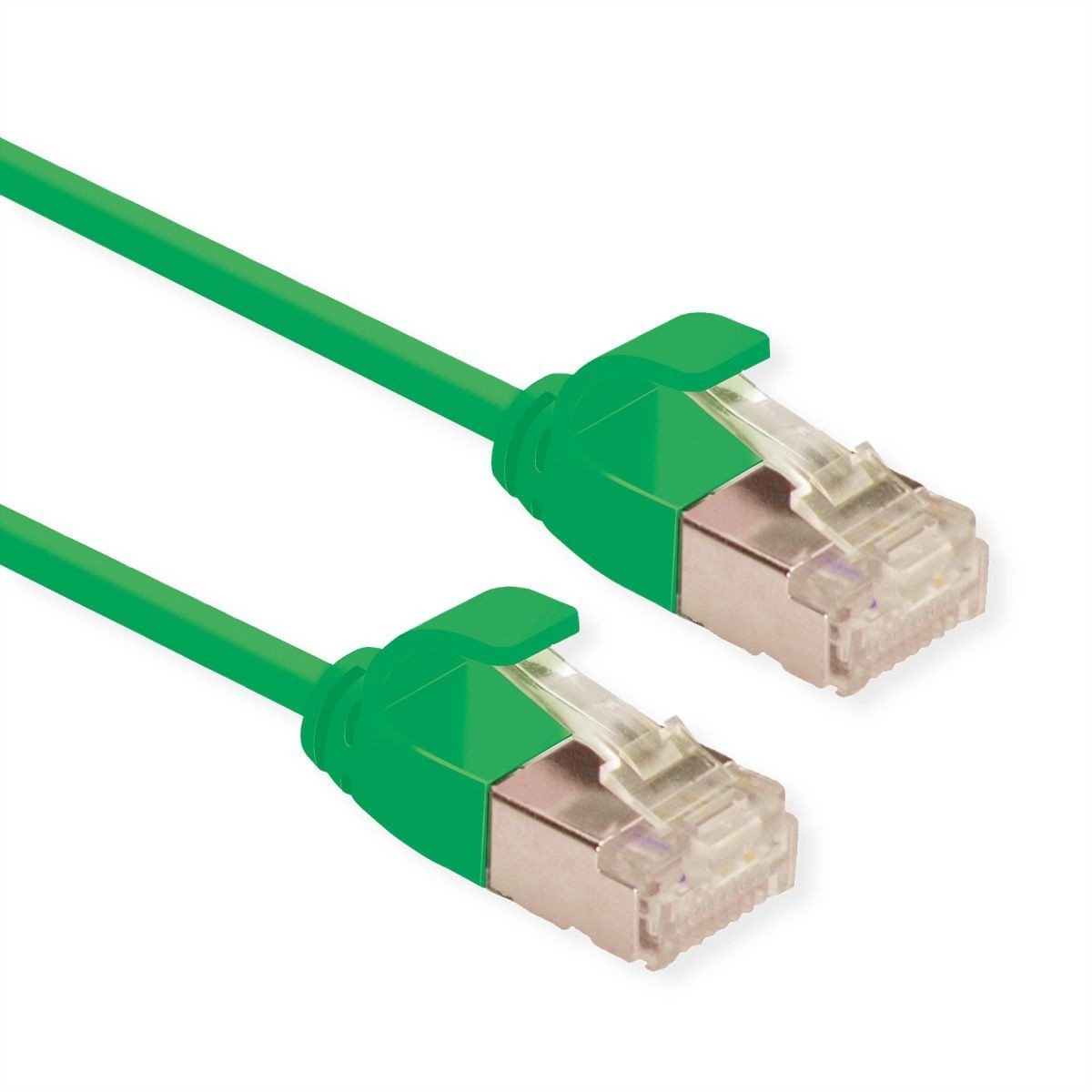 ROLINE F/UTP DataCenter Patch Cord Cat.6A Class EA, LSOH, bardzo cienki, zielony, 1,5 m