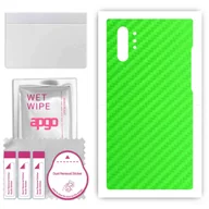 Szkła hartowane na telefon - Folia naklejka skórka strukturalna na TYŁ do Samsung Galaxy Note 10+ -  Carbon Zielony - apgo SKINS - miniaturka - grafika 1