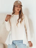 Bluzy damskie - Bluza damska FUNIL beżowa Dstreet BY1271 - miniaturka - grafika 1