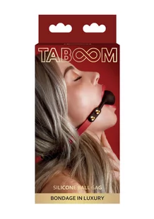 Taboom Taboom Bondage in Luxury Silicone Ball Gag Red - Akcesoria BDSM - miniaturka - grafika 3