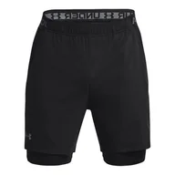 Spodenki męskie - Męskie Spodenki UNDER ARMOUR UA VANISH WOVEN 2IN1 STS 1373764-002 – Czarny - miniaturka - grafika 1
