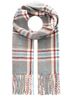 Apaszki i szaliki damskie - Zwillingsherz Szal w kolorze szaro-błękitno-czerwonym - miniaturka - grafika 1