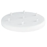 Akcesoria do oświetlenia - Duża metalowa osłonka sufitowa fi30cm lakierowana w kolorze białym strukturalnym - na sześć przewodów Kolorowe Kable - miniaturka - grafika 1
