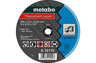 Metabo Tarcza tnąca Flexiamant super A 36-T 230×2,5×22,2mm do stali 616115000 - Materiały ścierne - miniaturka - grafika 1