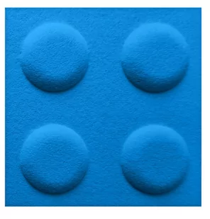 Panel tapicerowany koło średnica 30 cm czerwone Stelle - Panele ścienne i boazeria - miniaturka - grafika 1