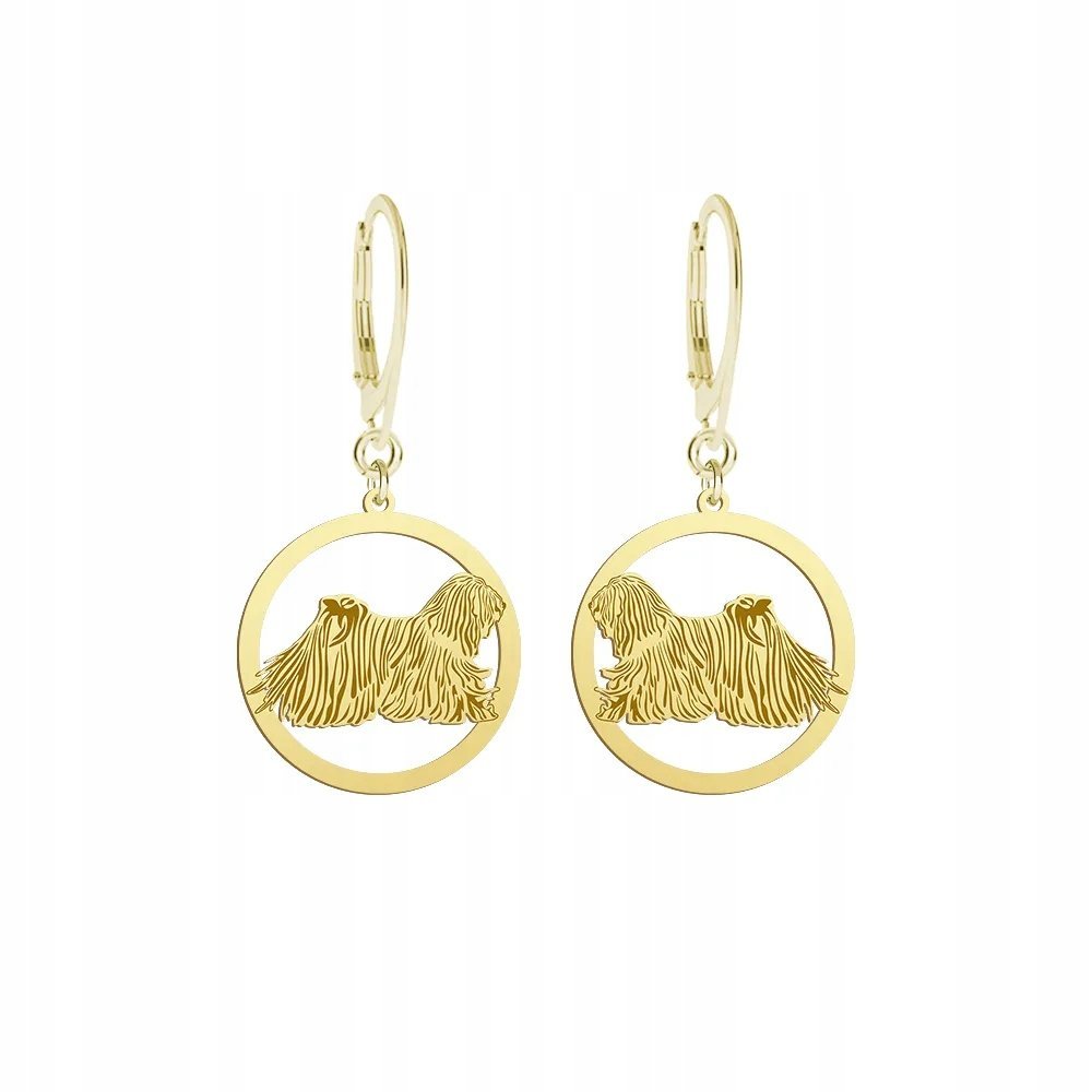 Kolczyki Złote z psem Puli 925 Bigiel Prezent DEDYKACJA GRAWER GRATIS
