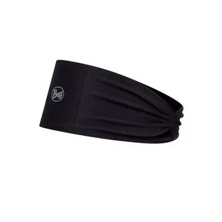 Czapki i chusty sportowe damskie - Opaska na głowę Buff Coolnet UV+ Tapered R-Solid Black - grafika 1