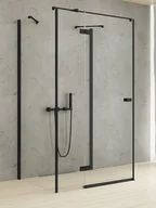 Kabiny prysznicowe - New Trendy Czarna kabina prysznicowa przyścienna 90x90 lewa EXK-5013 Reflexa Black - miniaturka - grafika 1