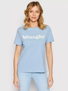 Koszulki i topy damskie - Wrangler T-Shirt Della W7N4GHB40 Niebieski Regular Fit - grafika 1