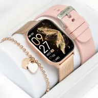 Smartwatch - Rubicon RNCF34 DKJ.3.1007-4 Różowe Złoto/Różowy - miniaturka - grafika 1