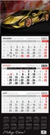 Kalendarze - Kalendarz 2025 trójdzielny premium lux car kt2âv.69 - miniaturka - grafika 1