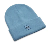 Czapki damskie - Czapka zimowa Under Armour Halftime Cuff Błękitna Beanie - miniaturka - grafika 1