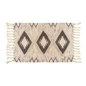 Dywaniki łazienkowe - Dywanik Boho 60 x 90 cm romby czarno-beżowy - miniaturka - grafika 1