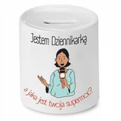 Skarbonki - SKARBONKA DLA DZIENNIKARZA JESTEM DIENNIKARKĄ z Nadrukiem ze Zdjęciem - miniaturka - grafika 1