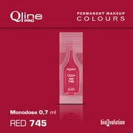 Pozostałe akcesoria kosmetyczne - Jednorazowy pigment do makijażu permanentnego ust Bioevolution Red 745 Qline Pro 0,7ml monodose - miniaturka - grafika 1