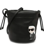 Plecaki worki - Karl Lagerfeld Skórzany worek k/ikonik 2.0 - miniaturka - grafika 1