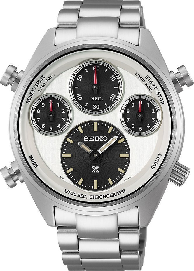 Zegarek Seiko Zegarek męski Seiko SFJ009P1 srebrny
