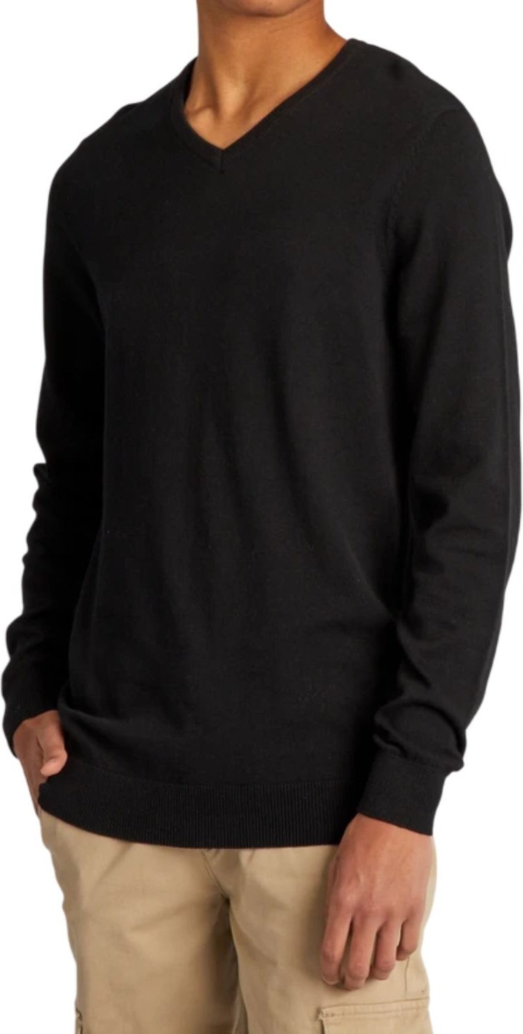 Sweter męski Hopenlife Vis klasyczny czarny w serek S