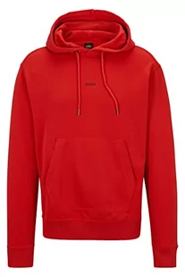 BOSS Męska bluza z kapturem Wefadehoody barwiona na kawałki z bawełny Terry z tonalnym logo, czerwony, M - Bluzy męskie - miniaturka - grafika 1