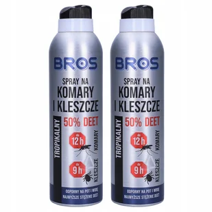 Bros, Spray Na Komary Kleszcze Meszki 50% Deet, 2szt. - Problemy skórne - miniaturka - grafika 1