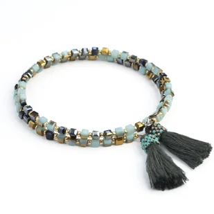 Bransoletka z chwostami zawijana uniwersalna boho / JG. Projekt - Bransoletki - miniaturka - grafika 1