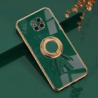 Etui i futerały do telefonów - Goodcase Do etui na telefon z podpórką Huawei Mate 20 Pro 6D Plating Astronaut Ring Nocny zielony - miniaturka - grafika 1