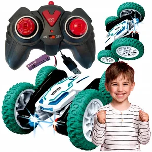 Samochód Auto Car Akrobata 4x4 Zdalnie Sterowany 360° Na Pilota Miętowy - Zabawki zdalnie sterowane Samochód Auto Car Akrobata 4x4 Zdalnie Sterowany 360° Na Pilota Miętowy - Zabawki zdalnie sterowane - miniaturka - grafika 1