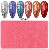 Ozdoby do paznokci - Allepaznokcie Silikonowe formy do zdobień pod Powder Gel (model 2) - miniaturka - grafika 1