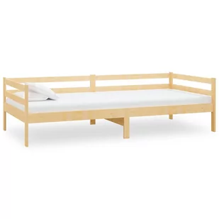 vidaXL Łóżko dzienne, lite drewno sosnowe, 90x200 cm - Łóżka - miniaturka - grafika 1