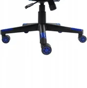 Fotele gamingowe - Fotel Gamingowy Biurowy Obrotowy Kubełkowy Krzesło Biurowe Czarno-Niebieski - miniaturka - grafika 1