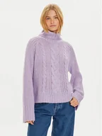 Swetry damskie - Brave Soul Golf LK-230FORESTA Fioletowy Regular Fit - miniaturka - grafika 1