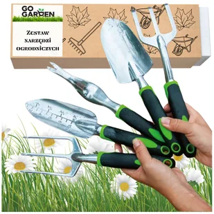 Zestaw Narzędzi Ogrodowych Ogrodniczych Pazurki Łopatka Grabki Komplet - Grabie i motyki Zestaw Narzędzi Ogrodowych Ogrodniczych Pazurki Łopatka Grabki Komplet - Grabie i motyki - miniaturka - grafika 1