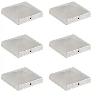 shumee Daszki na słupki 6 szt. galwanizowany metal 101x101 mm - Akcesoria do bram - miniaturka - grafika 2